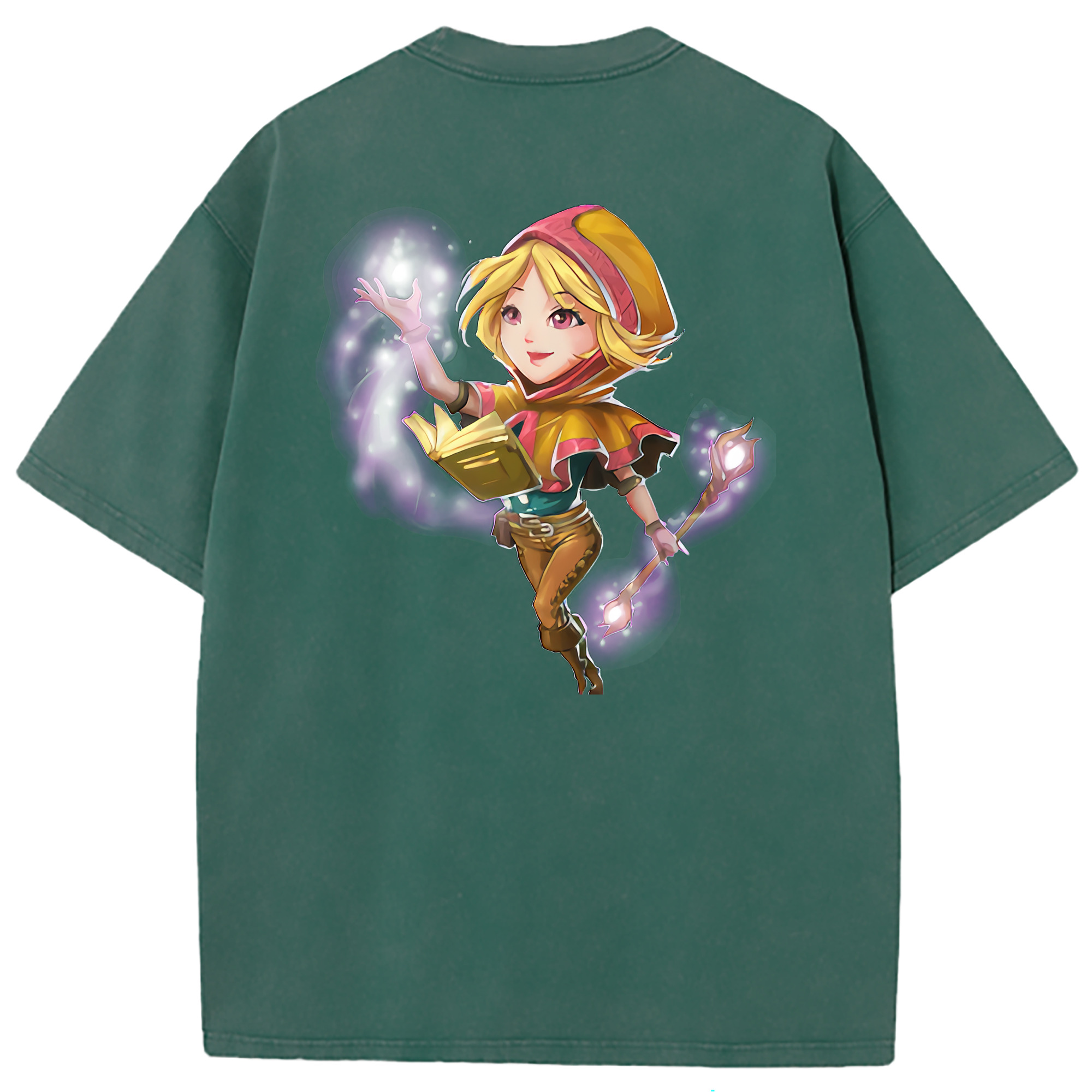 （画像用） リーグ・オブ・レジェンド League of Legends LOL 綿100% ヴィンテージ風 半袖Tシャツ（背面プリント）